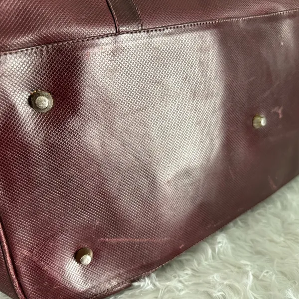 Vintage Bottega Veneta Leather Overnight‎ Duffle Bag - Image 10