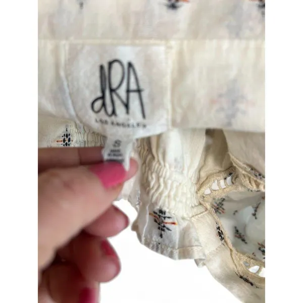 ANTHROPOLOGIE DRA | S | Cream and Embroidery Peasant Dress Puff Shoulder - Image 5