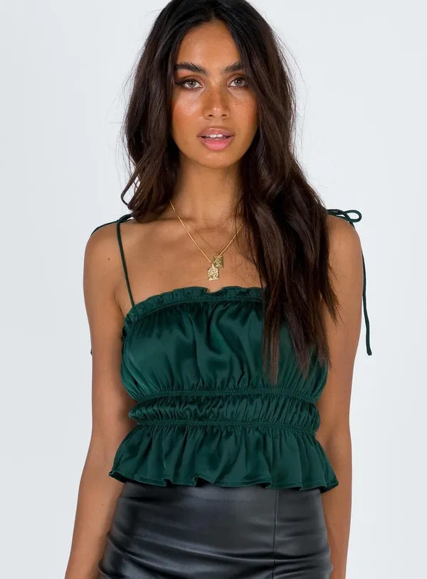 Irvetta Top Forest Green - Image 2