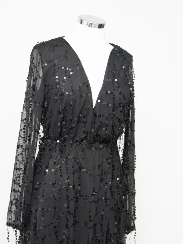 Miss Ord Sequin - Embellished Sheer Mesh Evening Gown - Image 11