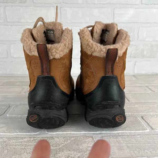 Oboz Bridger 7" Boots Womens 7 Brown Sherpa Mid Insulated Hiking Bdry Waterproof - Image 4