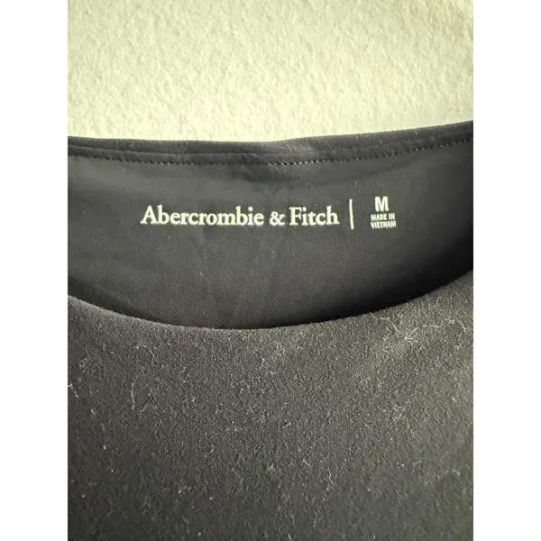 Abercrombie & Fitch Womens Black Long Sleeve Crew Neck Snap‎ Bottom Bodysuit M - Image 4