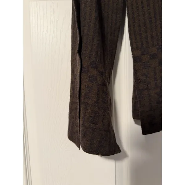 Fendi Merino Wool Vintage Brown Scarf Made In Italy Monogram Old‎ Money - Image 2