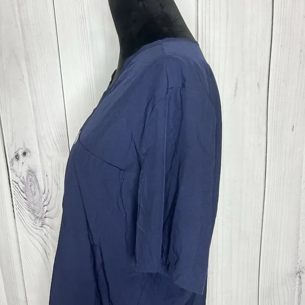Figs Technical Collection Catarina Scrub Top Womens XL Navy Blue One-Pocket - Image 5