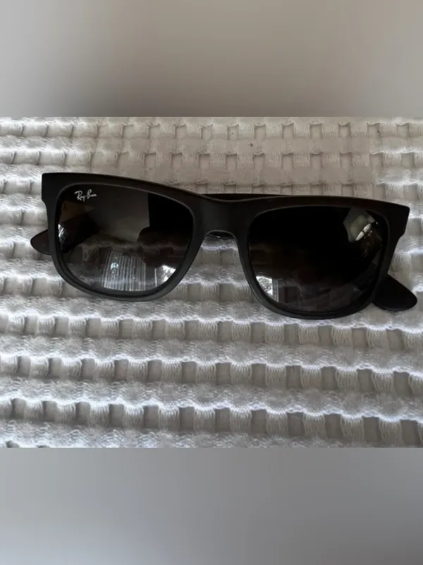 Ray-Ban Square Sunglasses in Dark Brown Frame with Brown Lenses - Image 4