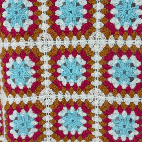 Willow & Wind Crochet‎ Granny Square Dress Boho Festival Mini Colorful NWT M - Image 3
