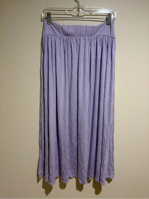 Free People Beach Serenity Midi Maxi Skirt Lilac Lavender Purple Size Medium - Image 8