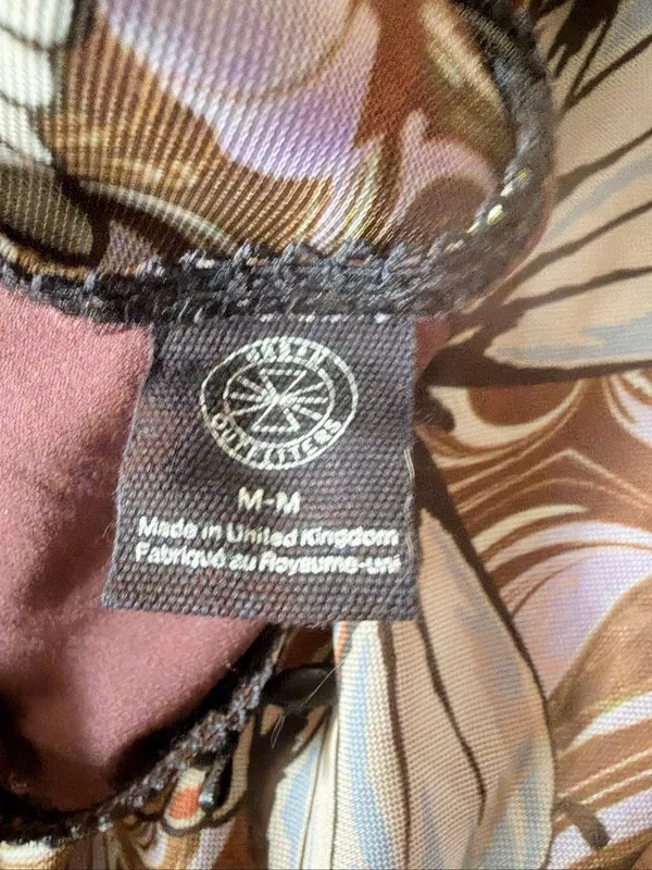 Vintage Urban Outfitters Butterfly Print Mesh Mini Skirt Brown Tan Size M - Image 3