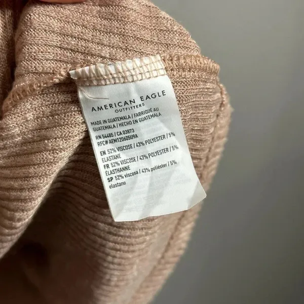 American Eagle Women Beige Hoodie Sweater Pullover Top Size Medium.‎ - Image 2