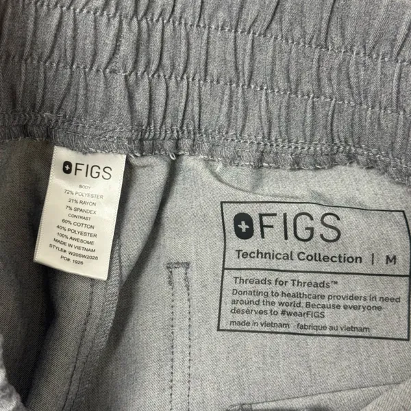 Figs Women's Zamora High Waisted Jogger Scrub Pants W20SW2028 Heather Gray‎ Med - Image 6