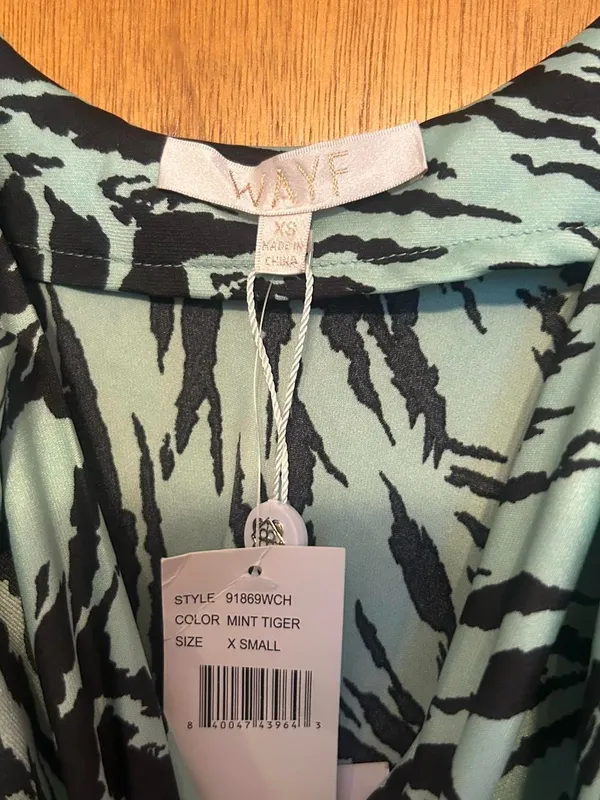Wayf zebra/tiger mint maxi dress - Image 3