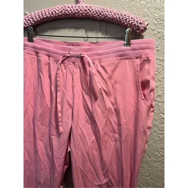 Nu Dimension Stretch Pink Scrub Pants Woman’s Size Large FLAWED-MARKS-STAINS - Image 4