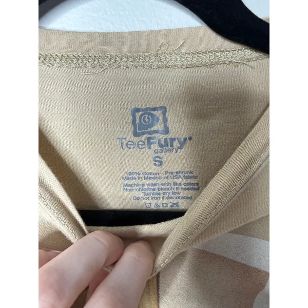 Teefury Sailor Moon Beige Tan S.M. 1989 Polaroid Tee 100% cotton Top S - Image 2