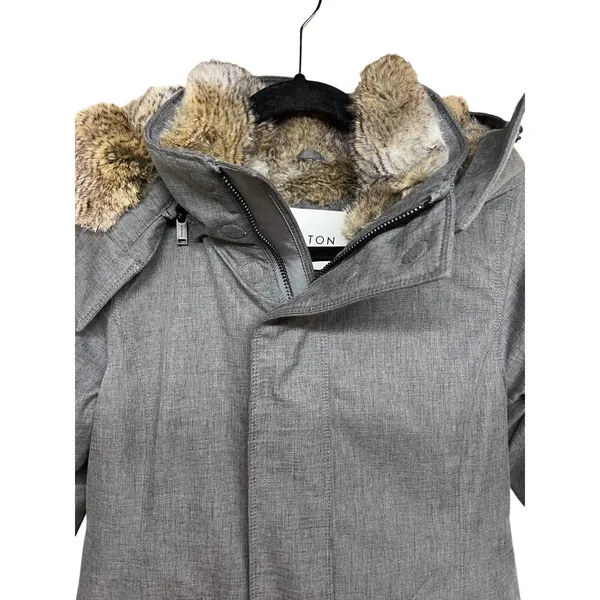 Aritza Babaton Oskar Parka Jacket Faux Fur Lined‎ Down Fill Charcoal Women’s XS - Image 3