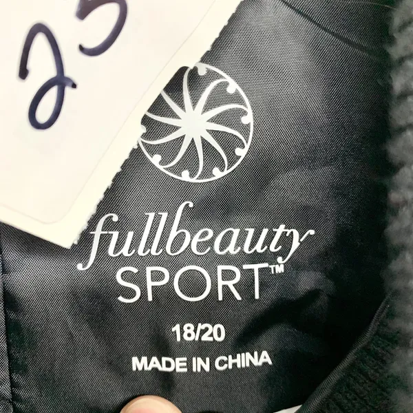 Full Beauty Sport Vest Women Sz 18/20 Black‎ Quilted Lightweight Stand Up Collar - Image 4