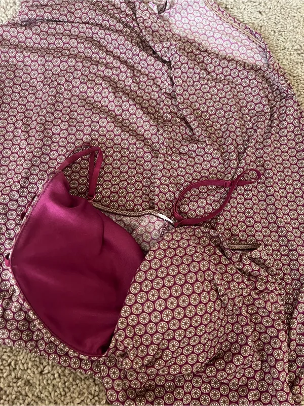 Burgundy Bodycon Dress Size M - Image 3
