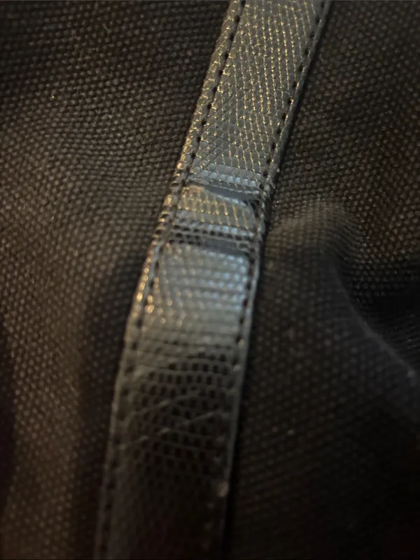 Victoria's Secret Black Canvas Weekend Travel Duffel Bag - Image 14
