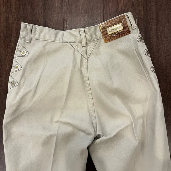 Vtg Lawman Jeans Superior Fit-Western Cowgirl 100% Cotton Sz-11 w/ Button Accent - Image 7