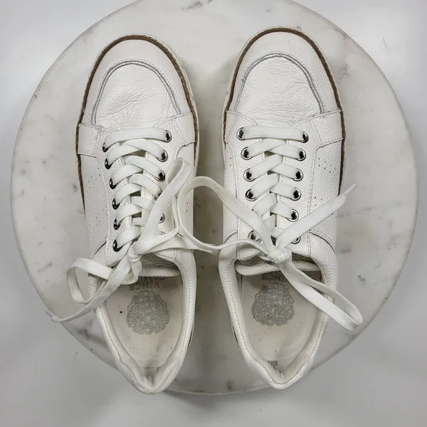 Vince Camuto Rezelli Platform Sneakers Womens 7.5 White Leather Lace-Up Shoes - Image 5