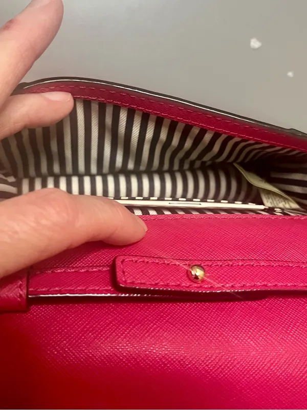Kate Spade Cameron Pink Saffiano Leather Flap Crossbody Bag NWOT - Image 4