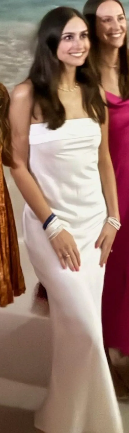 Amazon White Strapless Bodycon Maxi Dress - Image 2