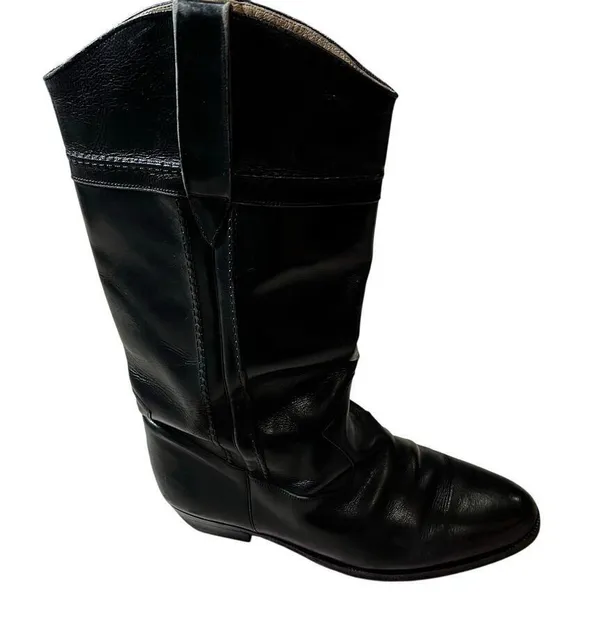 Vintage Longlife Indiana Women's Riding Boot Black Horseback Western - Image 9