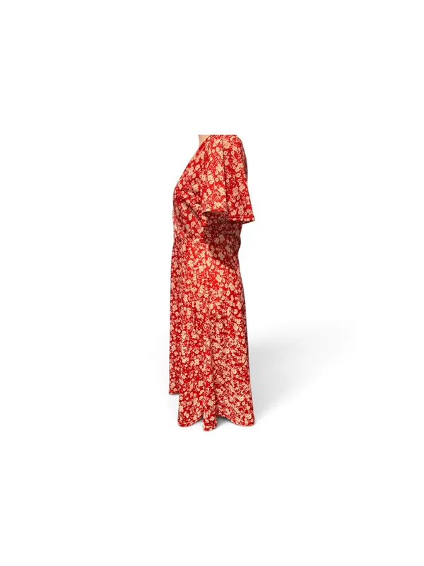 Red floral dress size M - Image 3