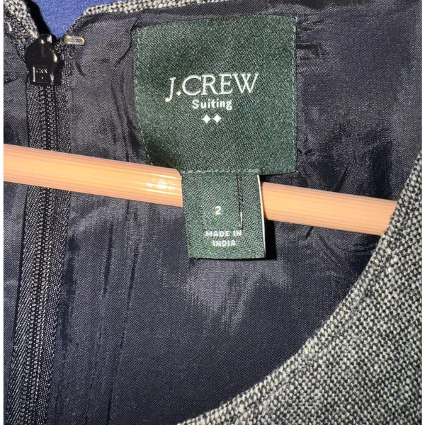 J Crew Tweed Wool Blend Sheath Dress Womens 2 Work Business Career‎ Suiting Fall - Image 5