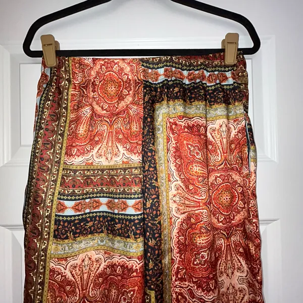 Industry Republic Boho Mix Print Pull On Wide Leg Statement Pants Size M - Image 2