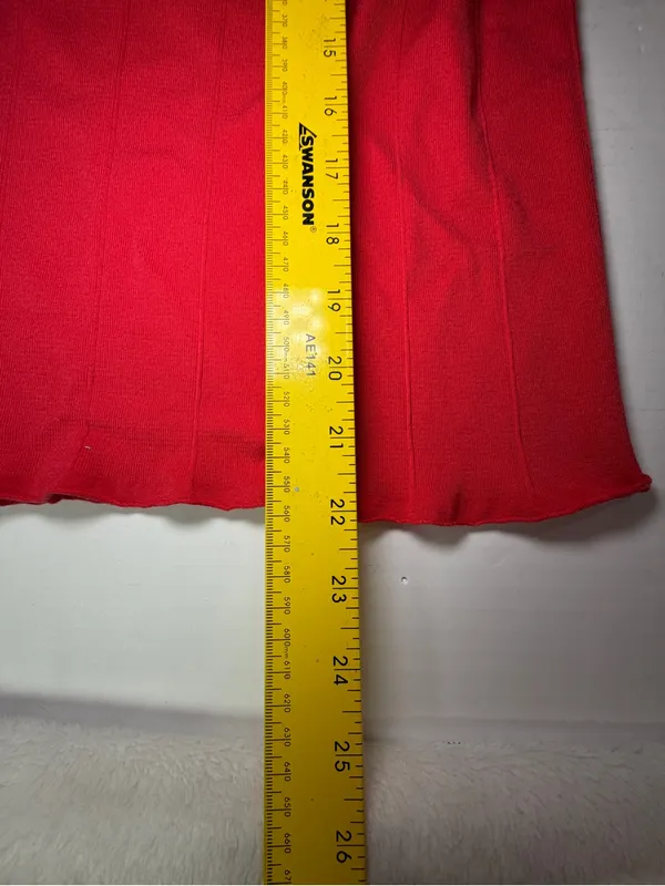 Intimately free people Red Ribbed Tank Top with Good Vibes Patch - Women - Image 5