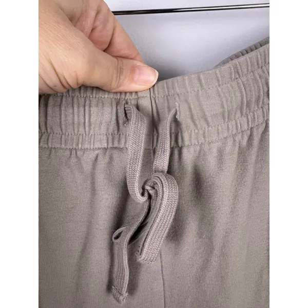 Skims Lounge Pants Womens Large Taupe Soft Wide Leg Drawstring Stretch 30” - Image 3