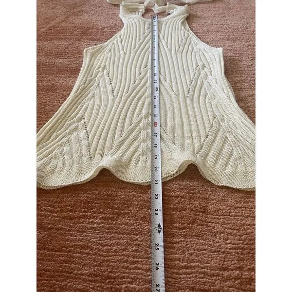 Knitted Cream Stretch Sleeveless Top Size S-L Brand New - Image 4