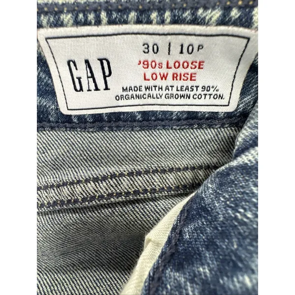 Gap Low Rise 90s Loose Lace Up Jeans Womens 30 Light Wash Wide Leg Y2K - Image 13