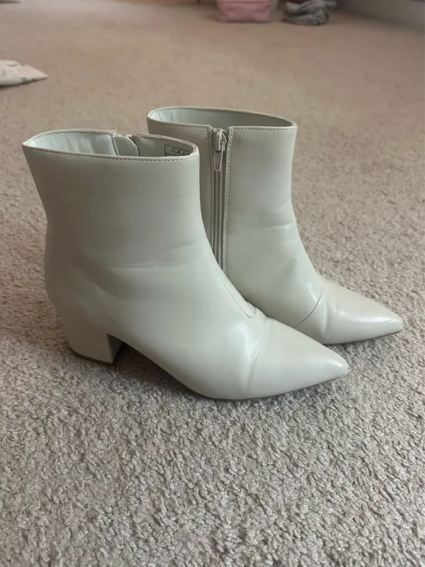 White Booties Size 7.5 - Image 2