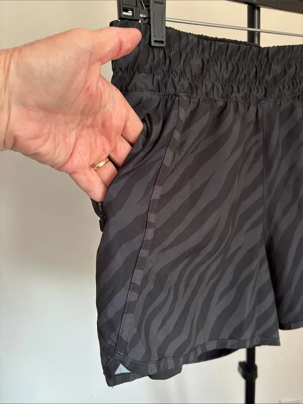 Avia Black Tone-On-Tone Zebra Athletic Shorts - Image 4