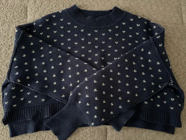 Free People Navy Sweater - Image 5