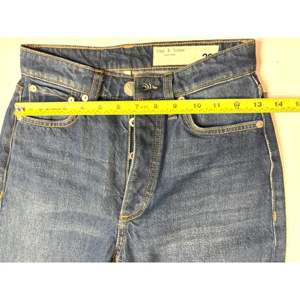 Rag & Bone Women's Straight Leg Jeans Size 23 Stone Wash 100% Cotton Button - Image 5