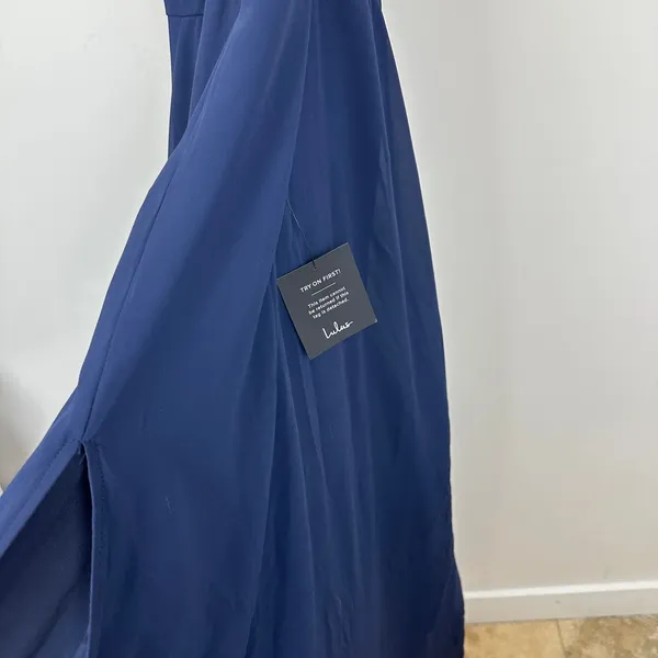 Lulus Confidently Charismatic Navy Blue Backless Halter Maxi Dress Large NWT - Image 8