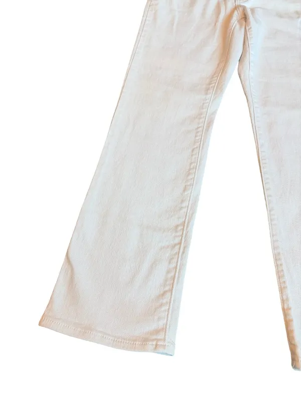 Levi's White Denim Jeans Classic Straight Casual Everyday Pants Size 28 Women's - Image 6