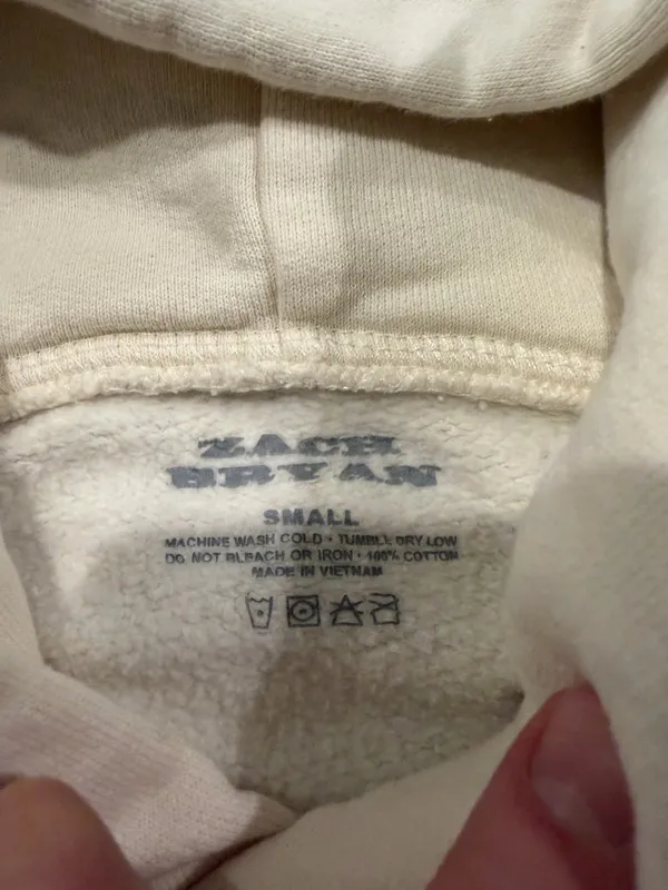 Zach Bryan Quittin’ Time Tour Hoodie Small - Image 3