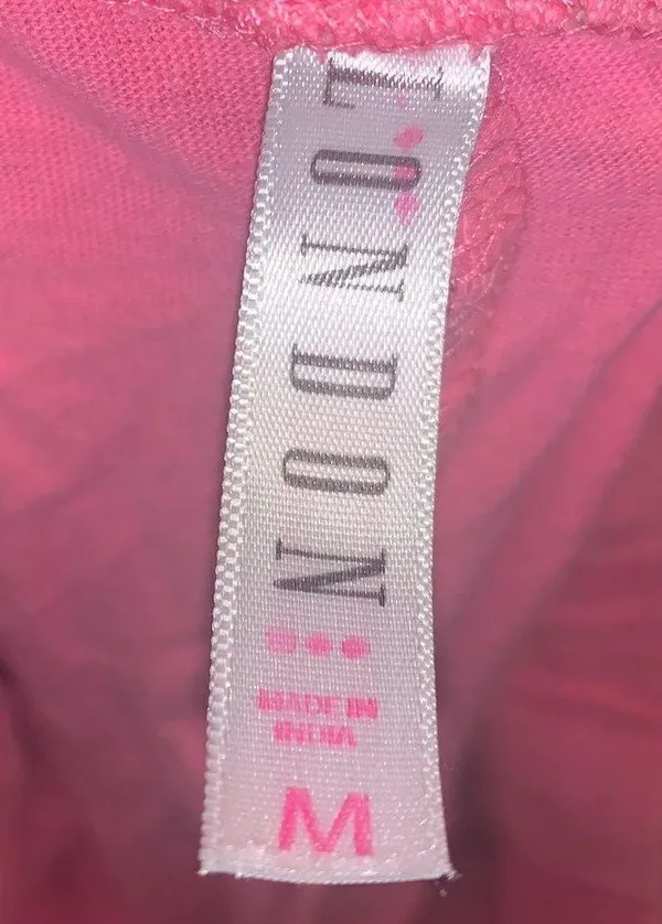 Vintage y2k pink varsity crop pants - Image 2