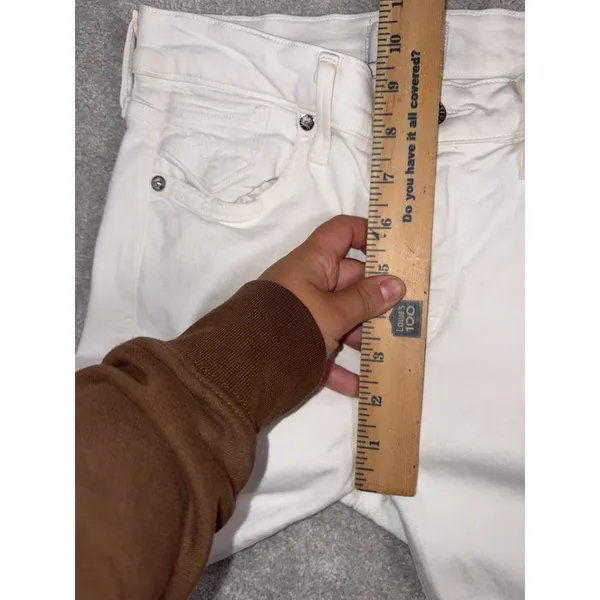 Agolde Sophie Crop Jeans Size 26 White Skinny Distressed - Image 7