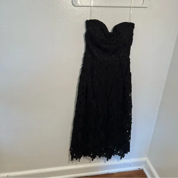 Alya Francesca's Women's Size XS Harpeth Strapless Lace Dress Black LBD F16D135 - Image 4