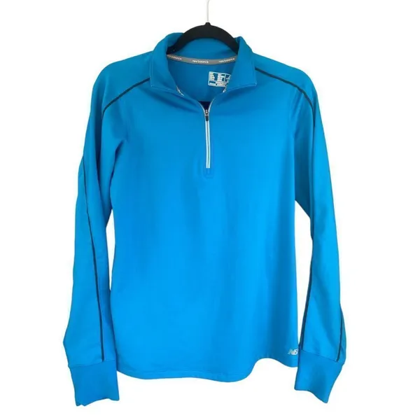 New Balance sky blue 1/4 zip runners/golf long sleeve size medium womens - Image 2