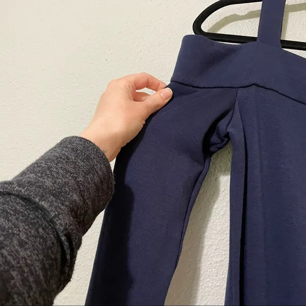 Bailey 44 Anthropologie Blue Off Shoulder Sweater Dress Womens XS Mini Bodycon - Image 3