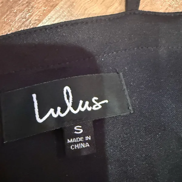 Lulus black mini embroidered sheer overlay dress floral small EUC wedding‎ - Image 7