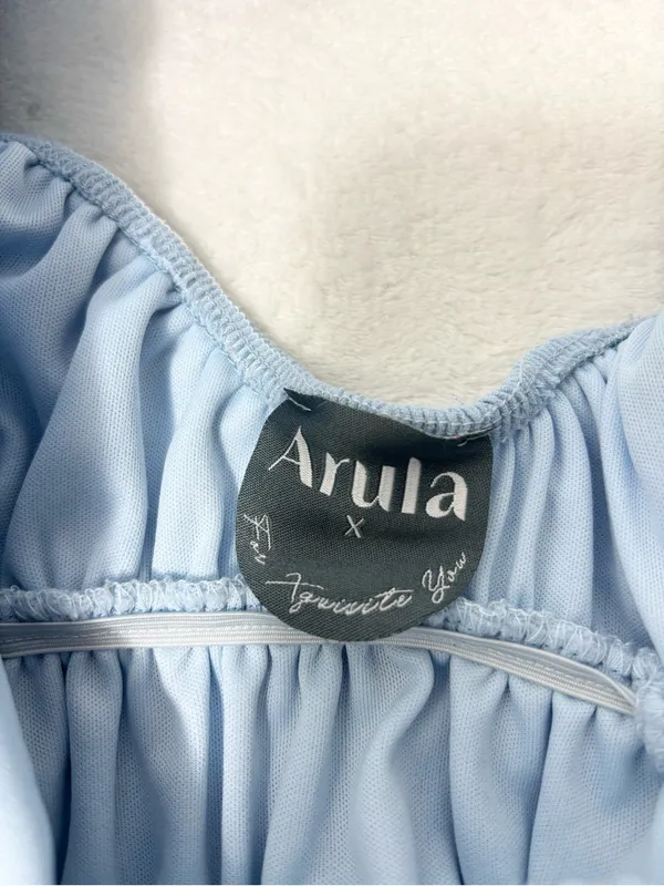ARULA Light Blue Puff Sleeve Romper Size L-XL - Image 5