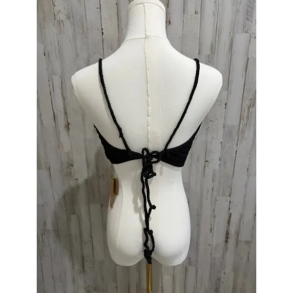 NWT SKIMS Cropped Cami Top Womens 4XL Black‎ Tie-Back Spaghetti Straps - Image 3