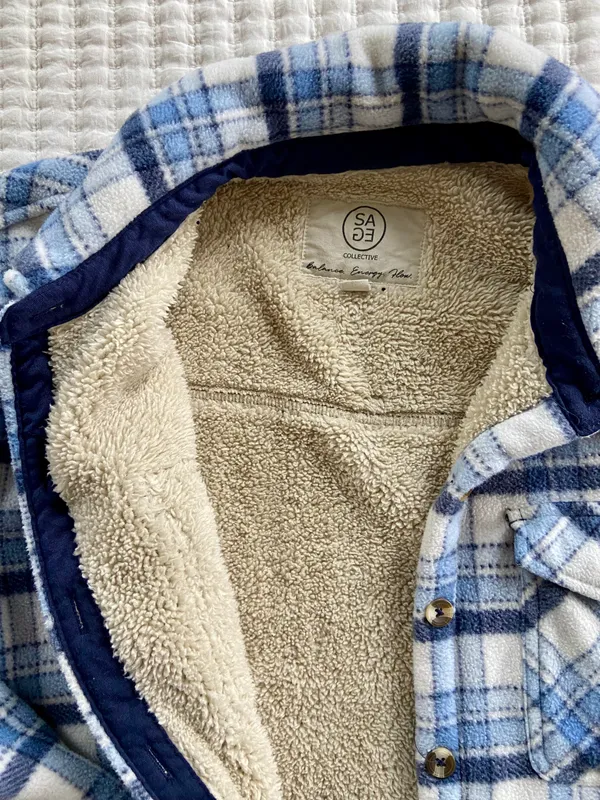 Sage Flannel Shacket - Image 3