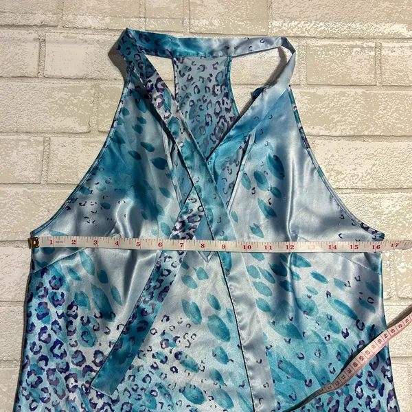 Victoria’s Secret Y2K Satin Halter Top cheeta Print - Image 7